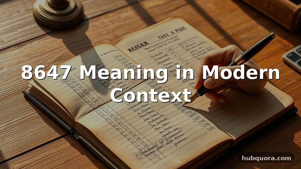 8647 Meaning in Modern Context