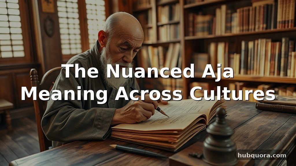 The Nuanced Aja Meaning Across Cultures