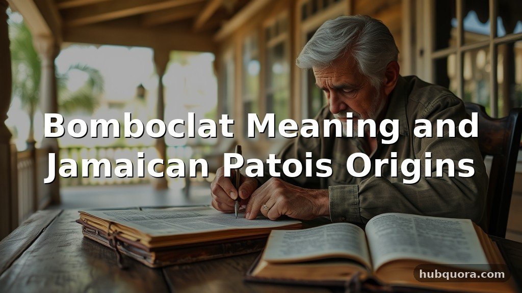 Bomboclat Meaning and Jamaican Patois Origins