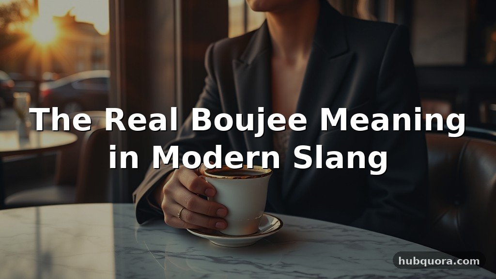 The Real Boujee Meaning in Modern Slang