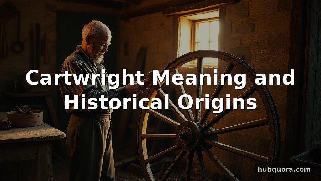 Cartwright Meaning and Historical Origins