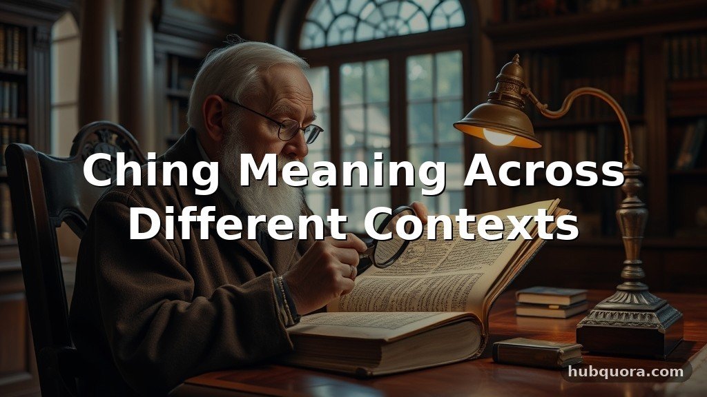 Ching Meaning Across Different Contexts