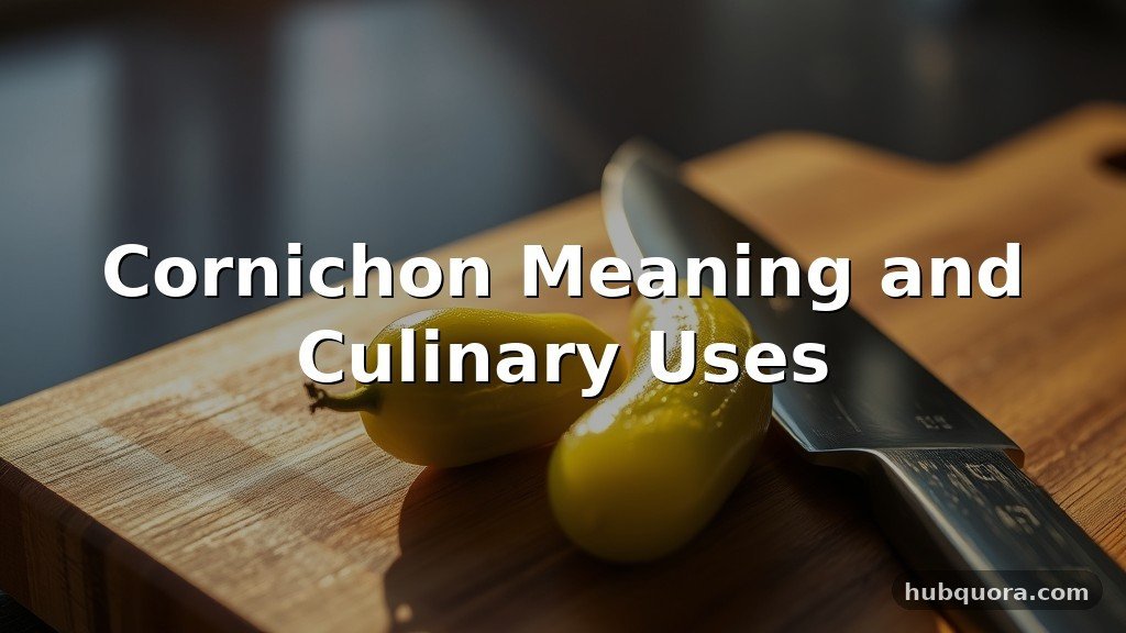 Cornichon Meaning and Culinary Uses