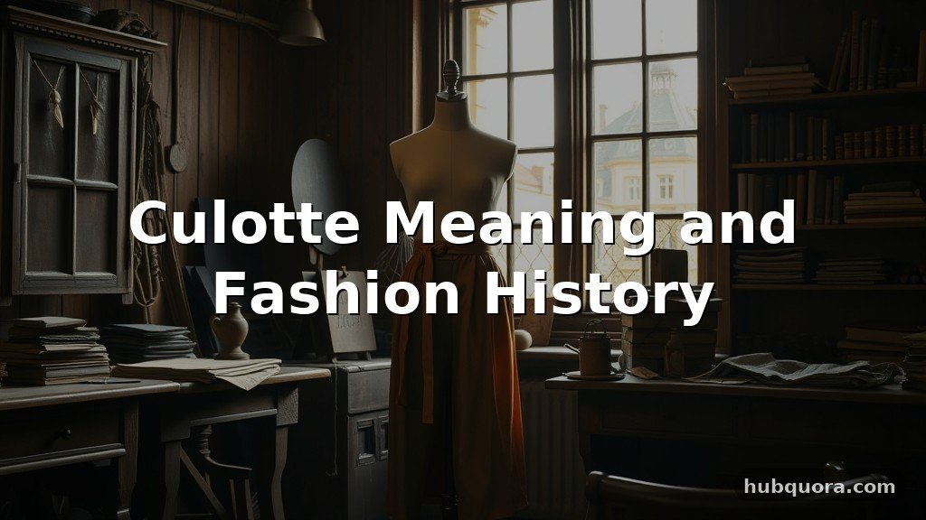 Culotte Meaning and Fashion History