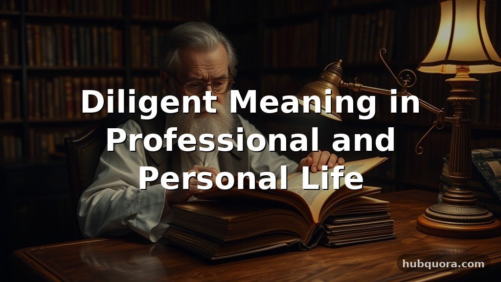 Diligent Meaning in Professional and Personal Life
