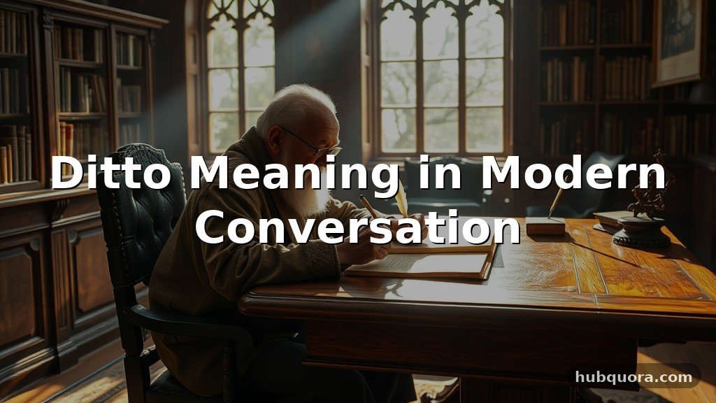 Ditto Meaning in Modern Conversation