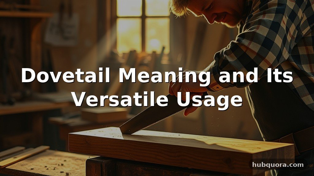 Dovetail Meaning and Its Versatile Usage