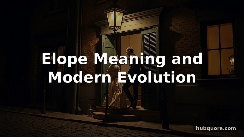 Elope Meaning and Modern Evolution