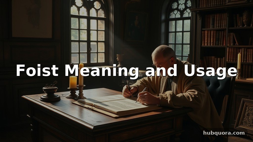 Foist Meaning and Usage
