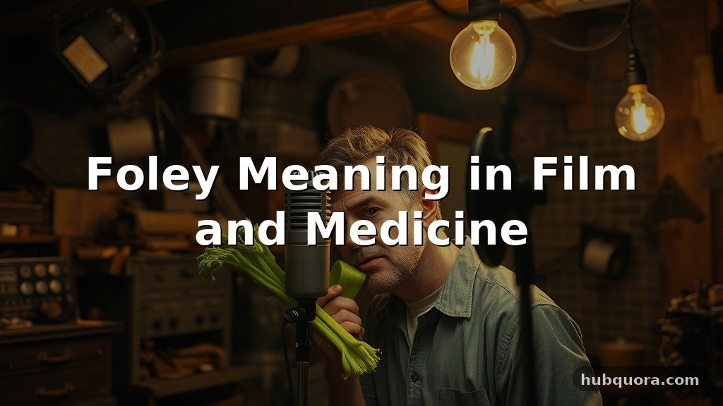 Foley Meaning in Film and Medicine