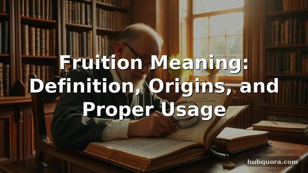 fruition meaning