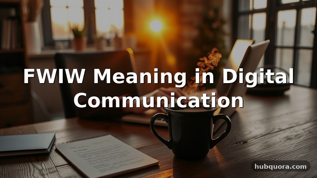 FWIW Meaning in Digital Communication