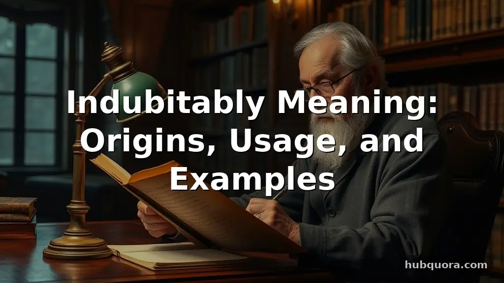 indubitably meaning