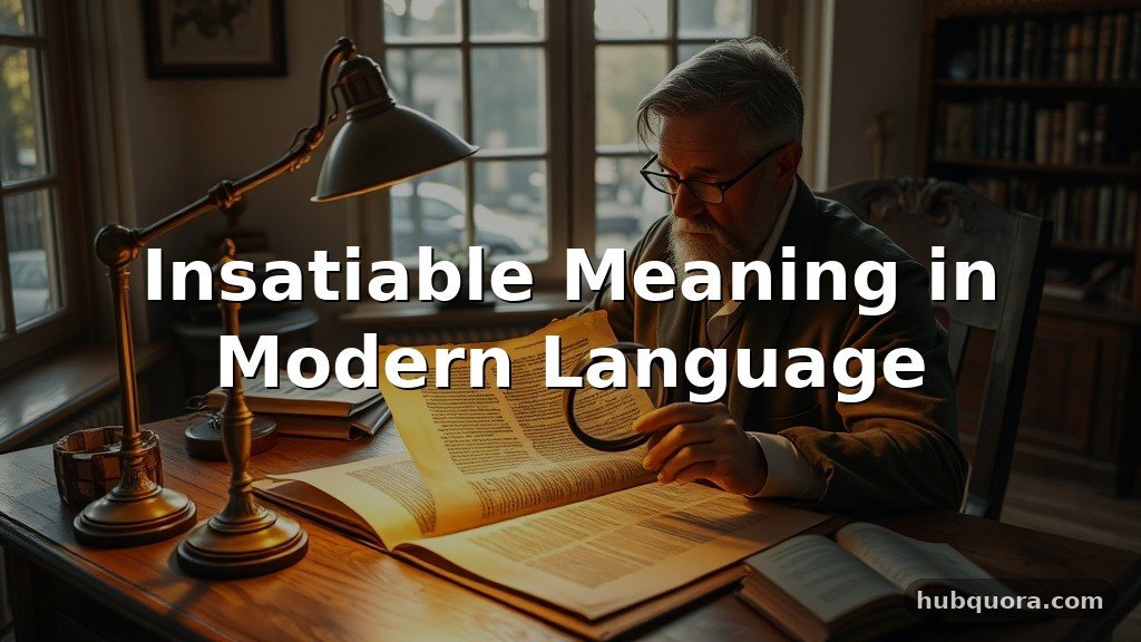 Insatiable Meaning in Modern Language
