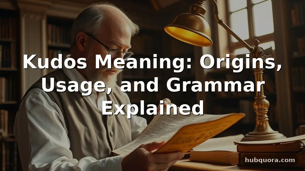 kudos meaning