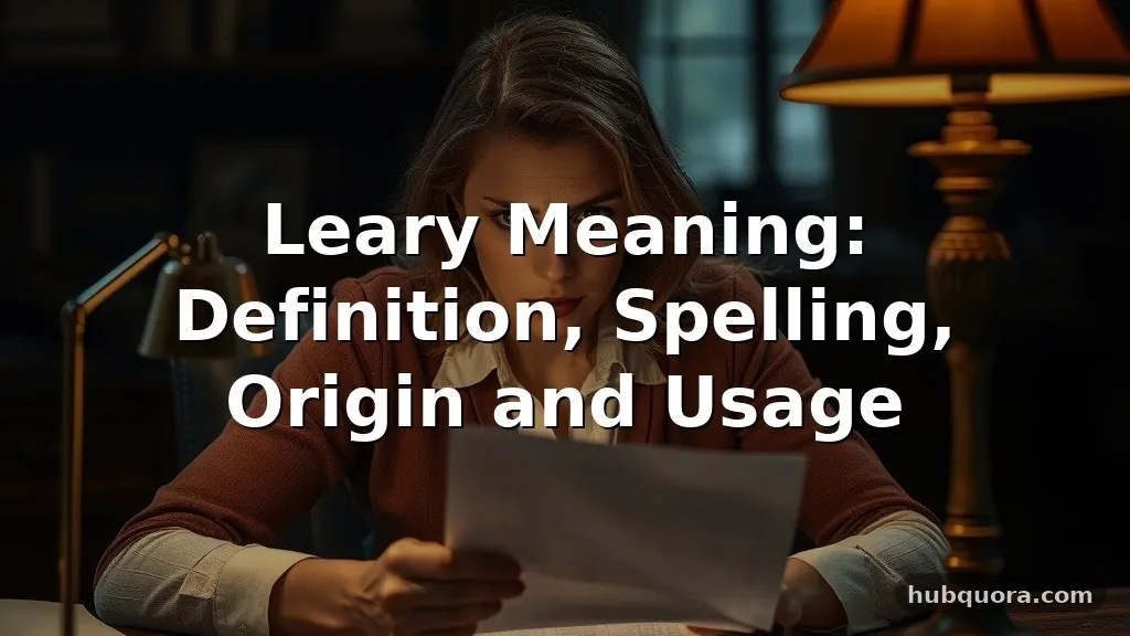 leary meaning
