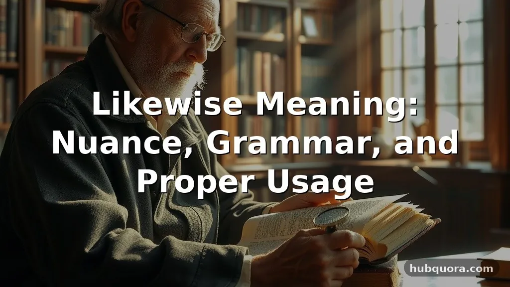 likewise meaning