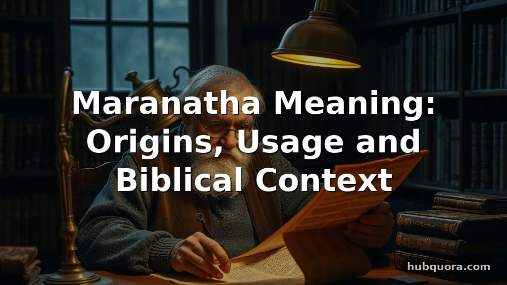 maranatha meaning