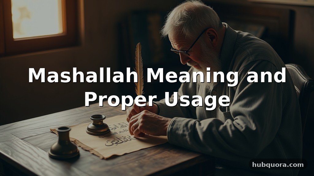 Mashallah Meaning and Proper Usage
