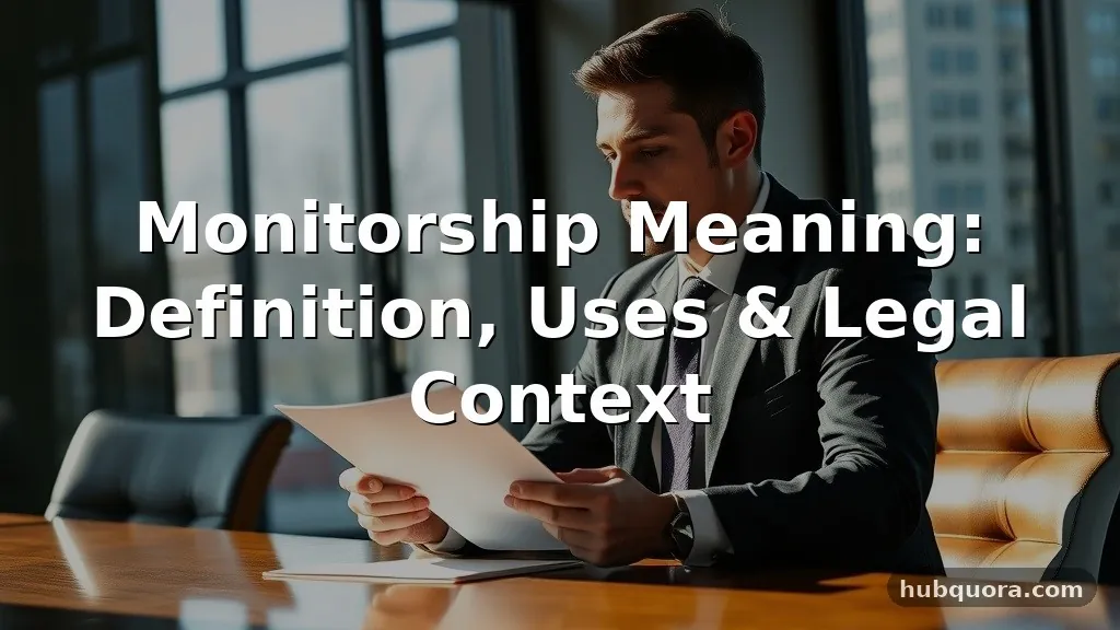 monitorship meaning