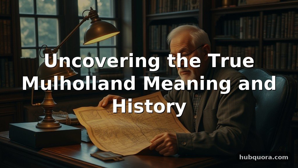 Uncovering the True Mulholland Meaning and History