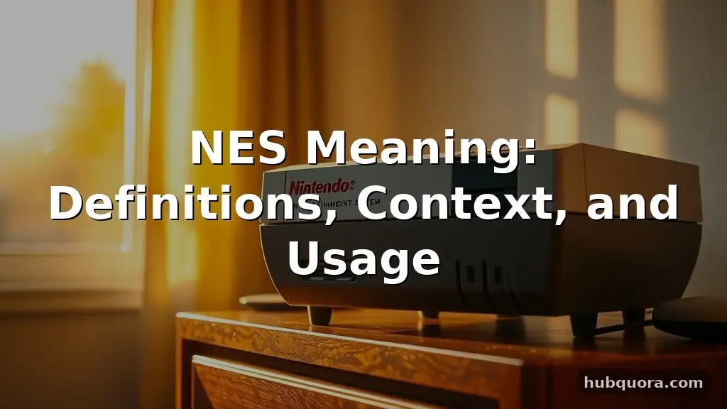 nes meaning