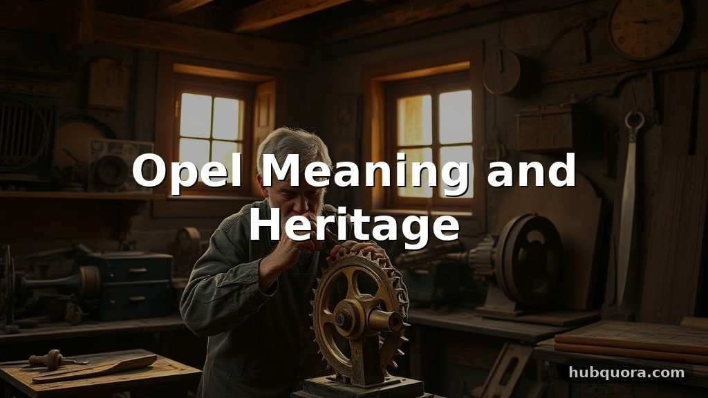 Opel Meaning and Heritage