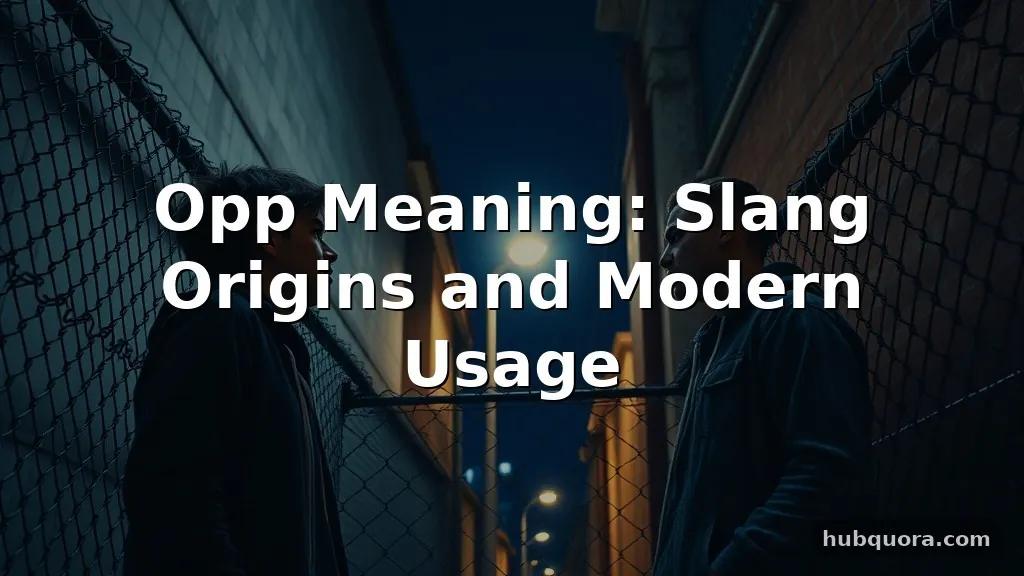 opp meaning