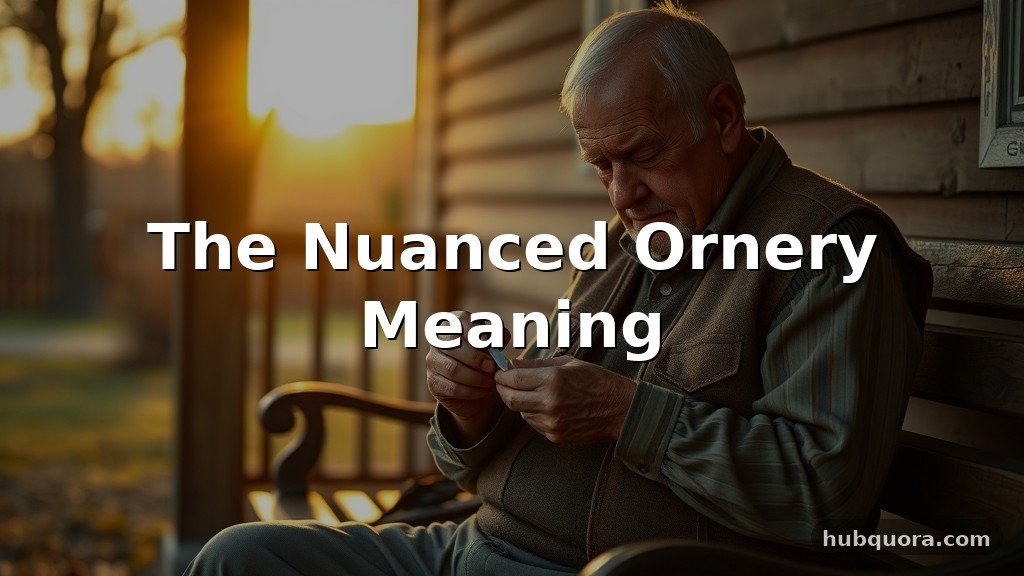 The Nuanced Ornery Meaning