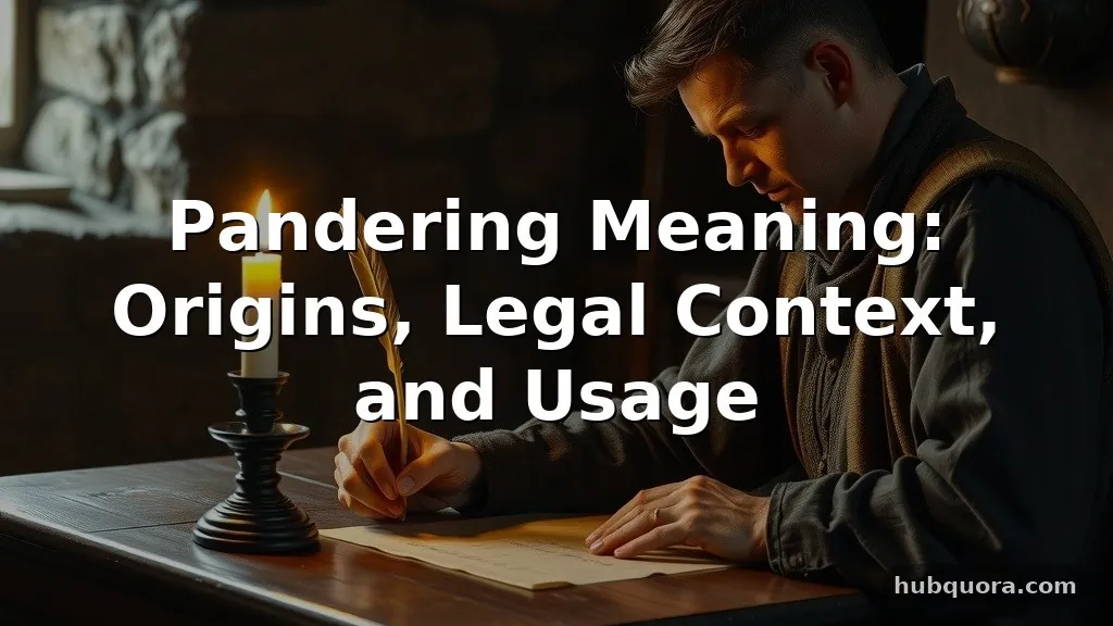 pandering meaning