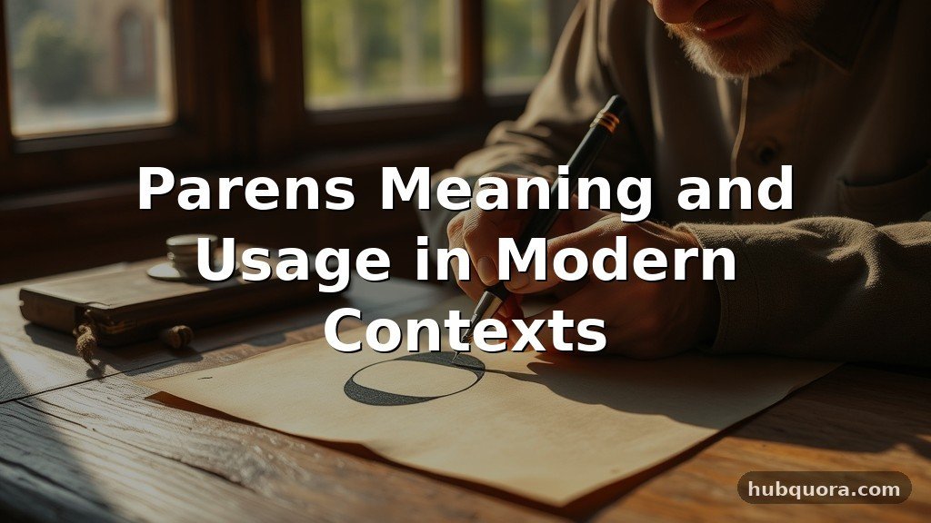 Parens Meaning and Usage in Modern Contexts