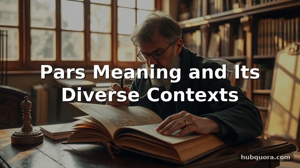Pars Meaning and Its Diverse Contexts