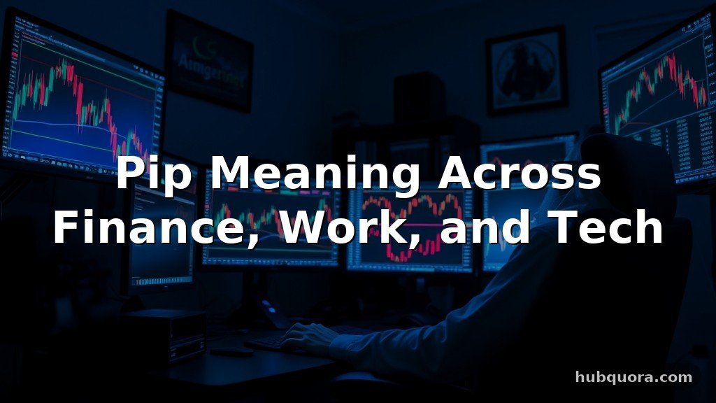 Pip Meaning Across Finance, Work, and Tech