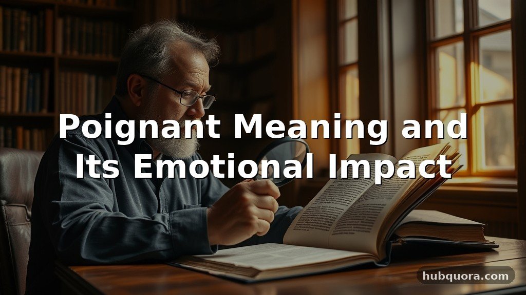 Poignant Meaning and Its Emotional Impact