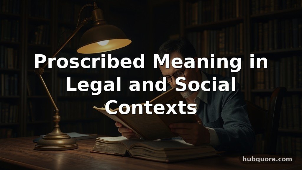 Proscribed Meaning in Legal and Social Contexts