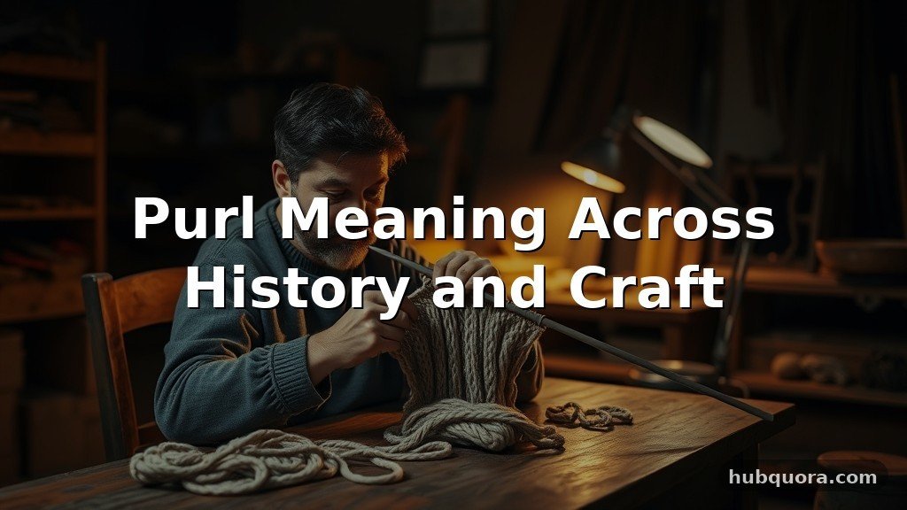 Purl Meaning Across History and Craft