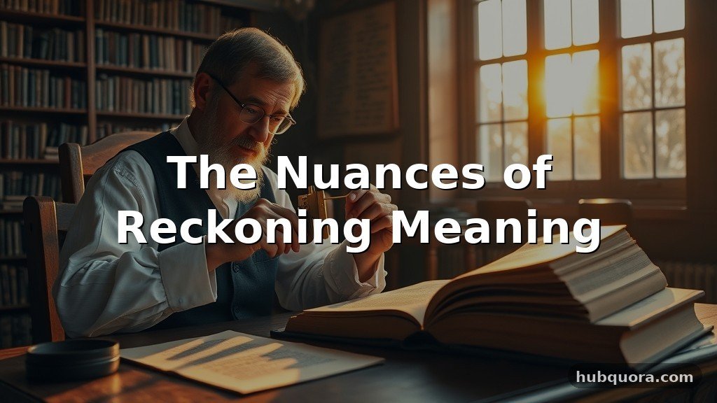 The Nuances of Reckoning Meaning