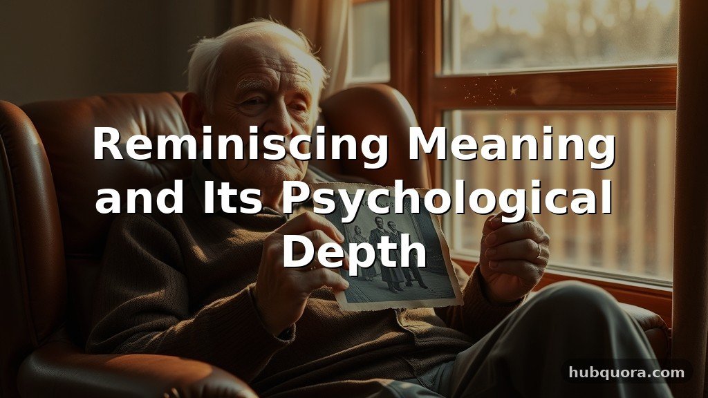 Reminiscing Meaning and Its Psychological Depth