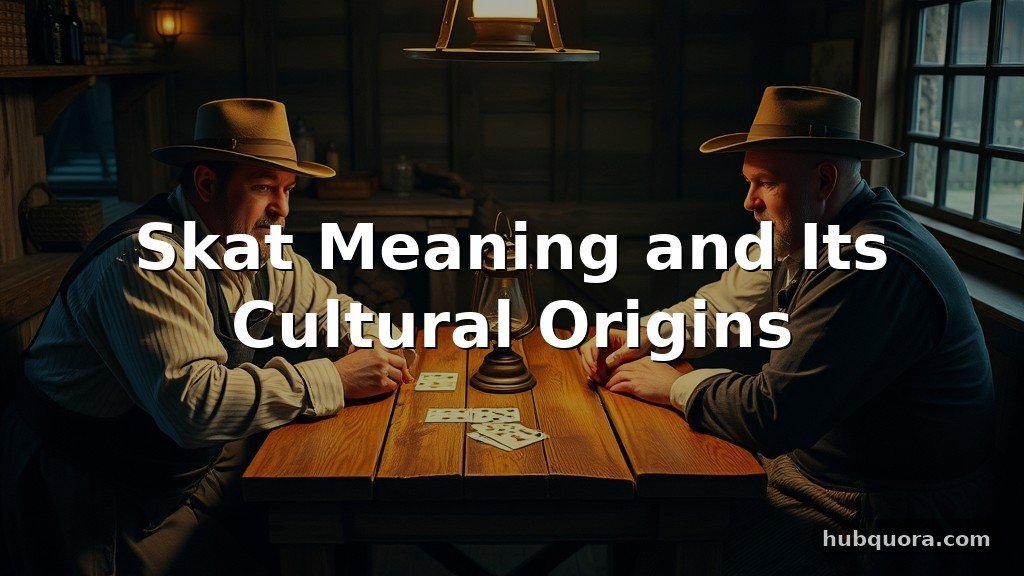 Skat Meaning and Its Cultural Origins
