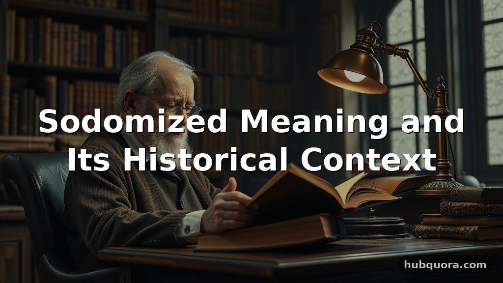 Sodomized Meaning and Its Historical Context