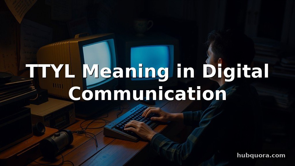 TTYL Meaning in Digital Communication