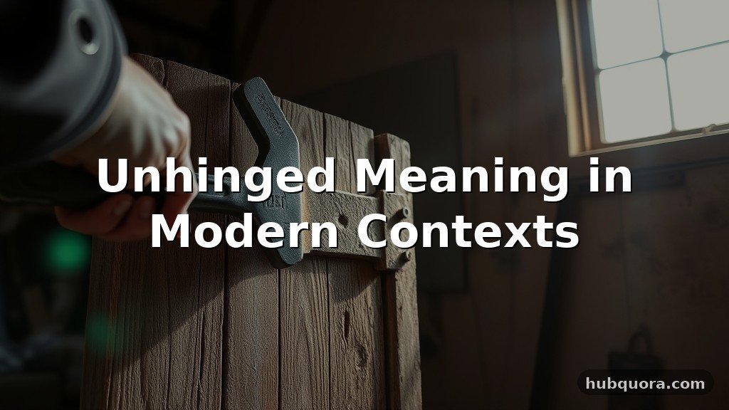 Unhinged Meaning in Modern Contexts