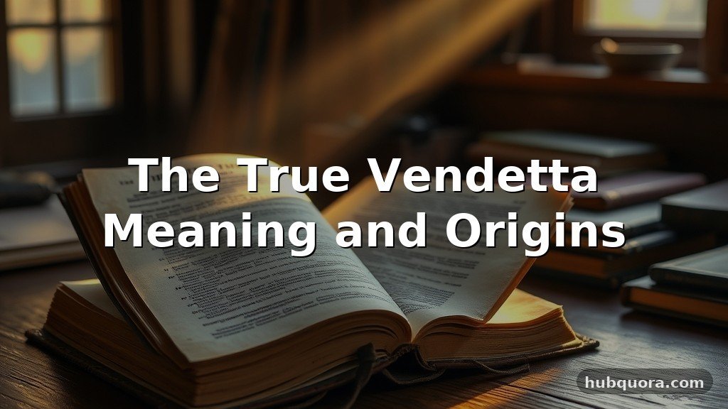 The True Vendetta Meaning and Origins