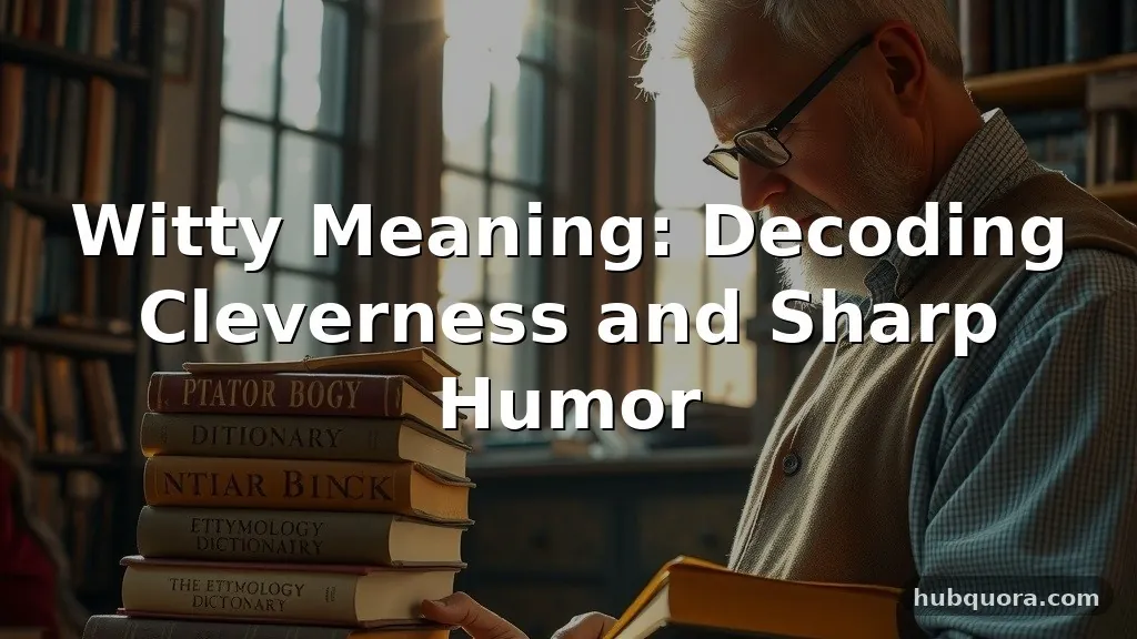 witty meaning
